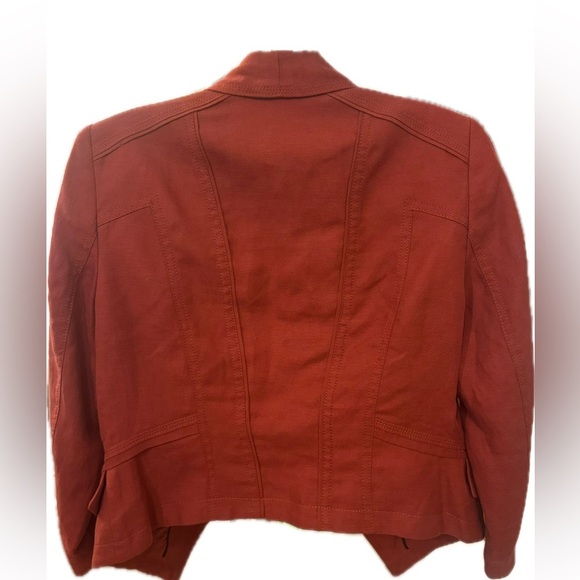 WHBM Blazer Dark Orange Red Jacket Coat 4 - Picture 3 of 16